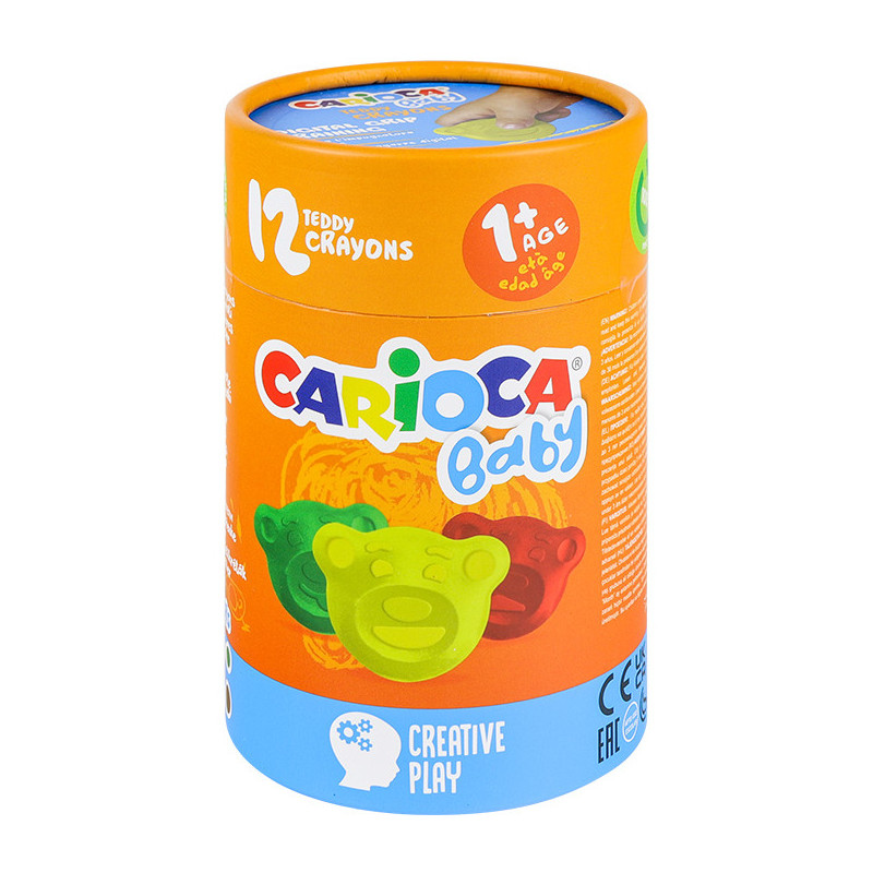 Kredki świecowe Carioca Baby Teddy 12 kolorów