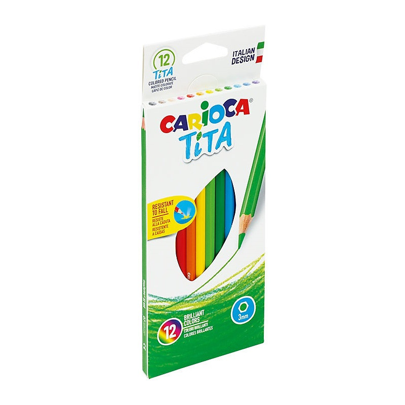 Kredki ołówkowe Carioca Tita 12 kolorów