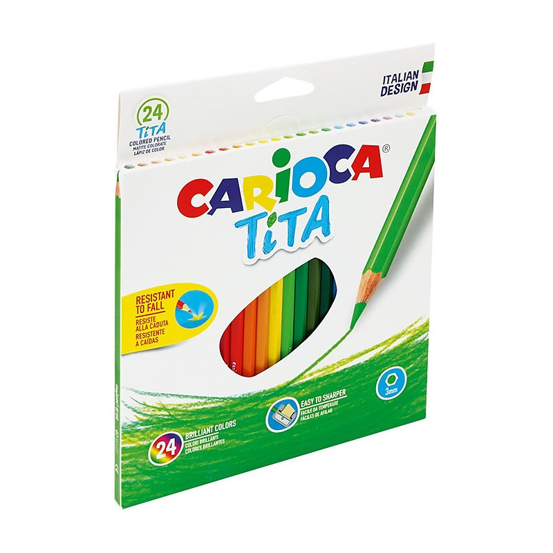Kredki ołówkowe Carioca Tita 24 kolory