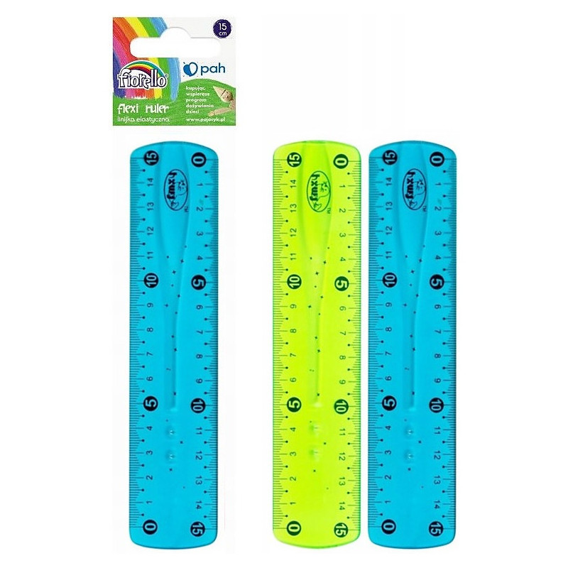 Linijka plastikowa Fiorello 15cm elastyczna