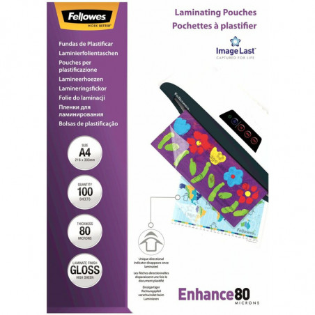 FOLIA LAMINACYJNA FELLOWES A4/80µm BŁYSK (100)