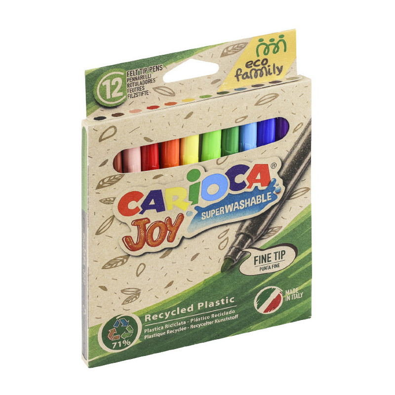 Flamastry Carioca Joy EcoFamily 12 kolorów