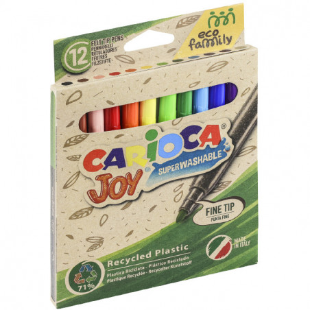 Flamastry Carioca Joy EcoFamily 12 kolorów