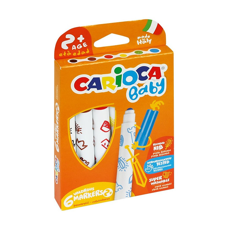 Flamastry Carioca Baby Maxi 6 kolorów