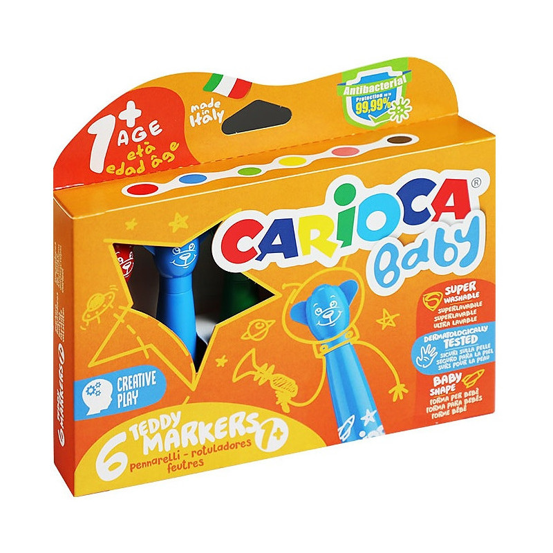 Flamastry Carioca Baby Teddy 6 kolorów