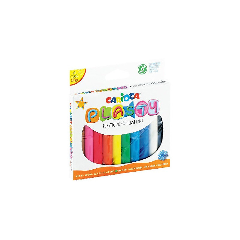 Plastelina Carioca Plasty 200g 10 kolorów