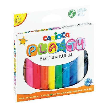 Plastelina Carioca Plasty 200g 10 kolorów