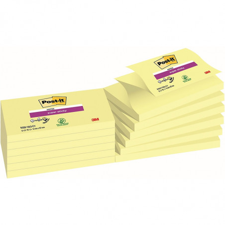 Karteczki Post-it Super Sticky Z-Notes 76x127mm (R350-12SS-CY) żółte (