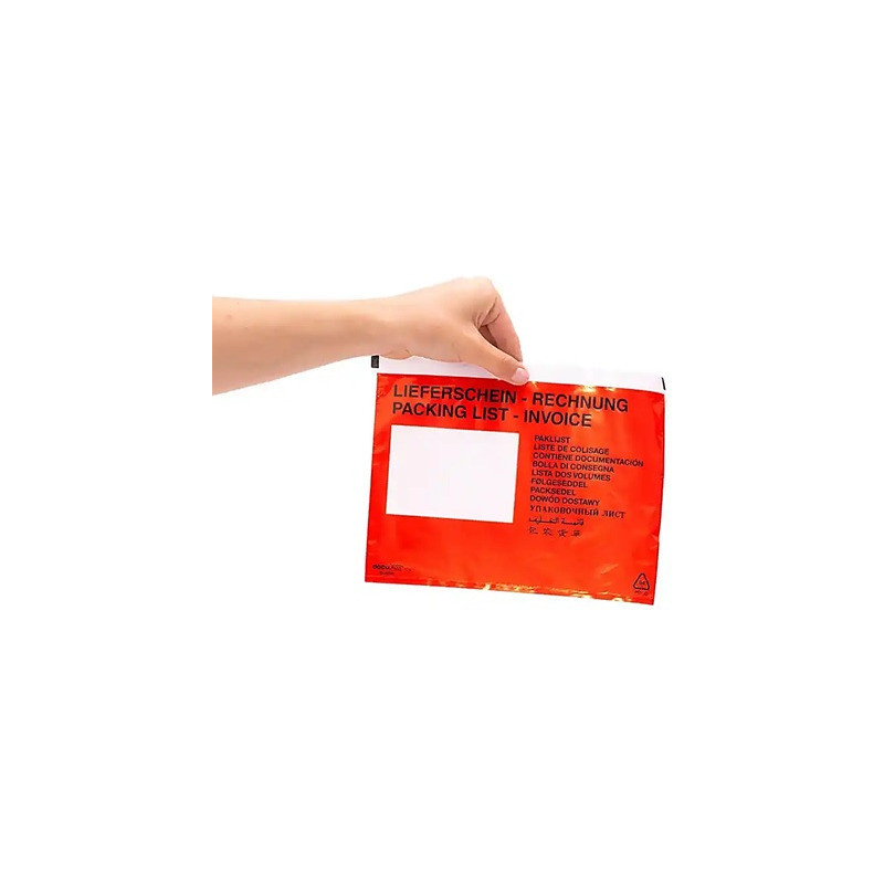 Koperty kurierskie Emerson C6 transparentne czerwone (1000)
