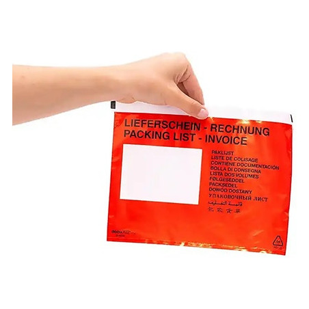 Koperty kurierskie Emerson C6 transparentne czerwone (1000)