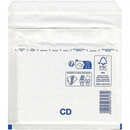 Koperta bąbelkowa Emerson CD biała