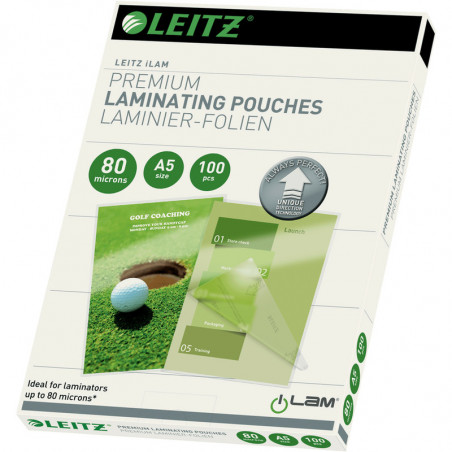 FOLIA LAMINACYJNA LEITZ A5/80µm BŁYSK (100)