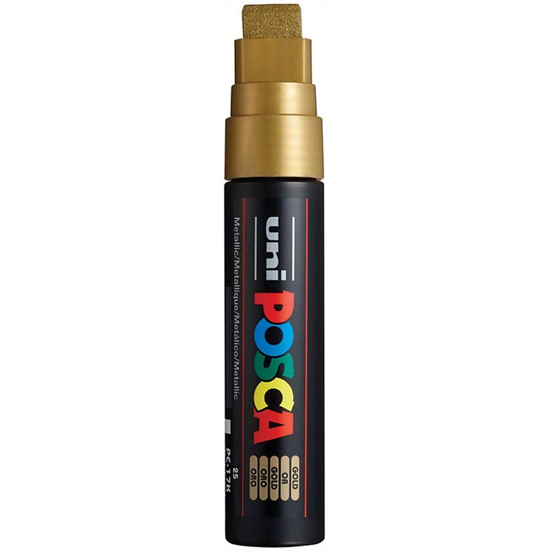 Marker z farbą plakatową Uni POSCA PC-17K 15mm złoty