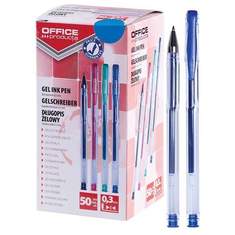 Długopisy żelowe Office Products Classic 0.5mm niebieski