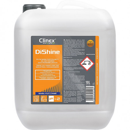 Płyn nabłyszczający do zmywarek gastronomicznych CLINEX Dishine, 10l