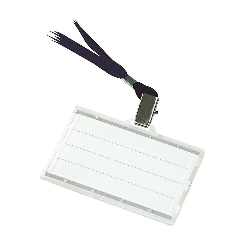 Identyfikator Donau 56x90mm PCV z taśmą czarną
