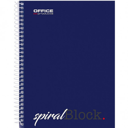 Kołonotatnik Office Products A5/80k linia granatowy