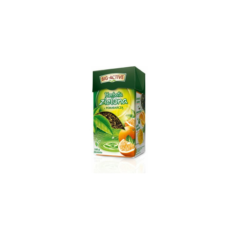 Herbata Big-Active 100g zielona z pomarańczą