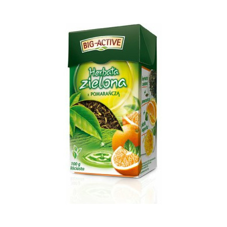 Herbata Big-Active 100g zielona z pomarańczą