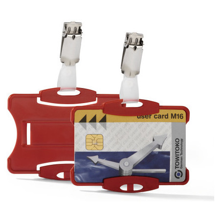 HOLDER DO KARTY DURABLE CZERWONY