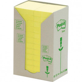 KARTECZKI POST-IT ECO 38x51mm ŻÓŁTE (24x100)