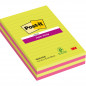 Karteczki Post-it Super Sticky 127x203mm (5845-SSUC) linie neon (4x45)