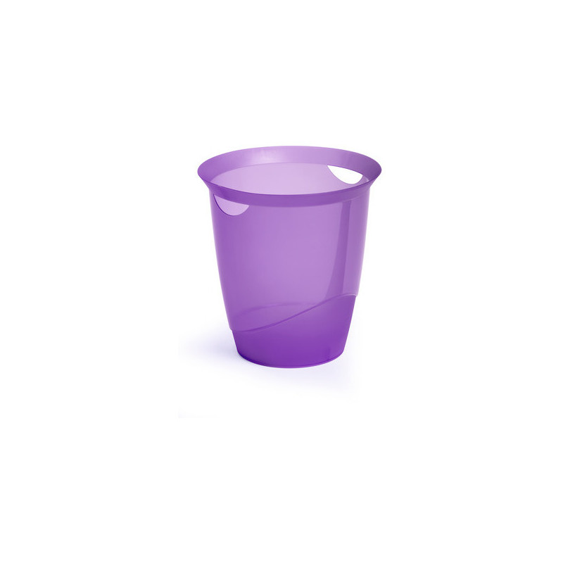 KOSZ NA ŚMIECI DURABLE 16L FIOLETOWY TRANSPARENTNY