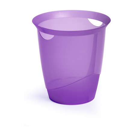 KOSZ NA ŚMIECI DURABLE 16L FIOLETOWY TRANSPARENTNY