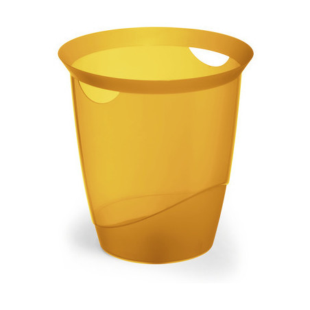 KOSZ NA ŚMIECI DURABLE 16L POMARAŃCZOWY TRANSPARENTNY