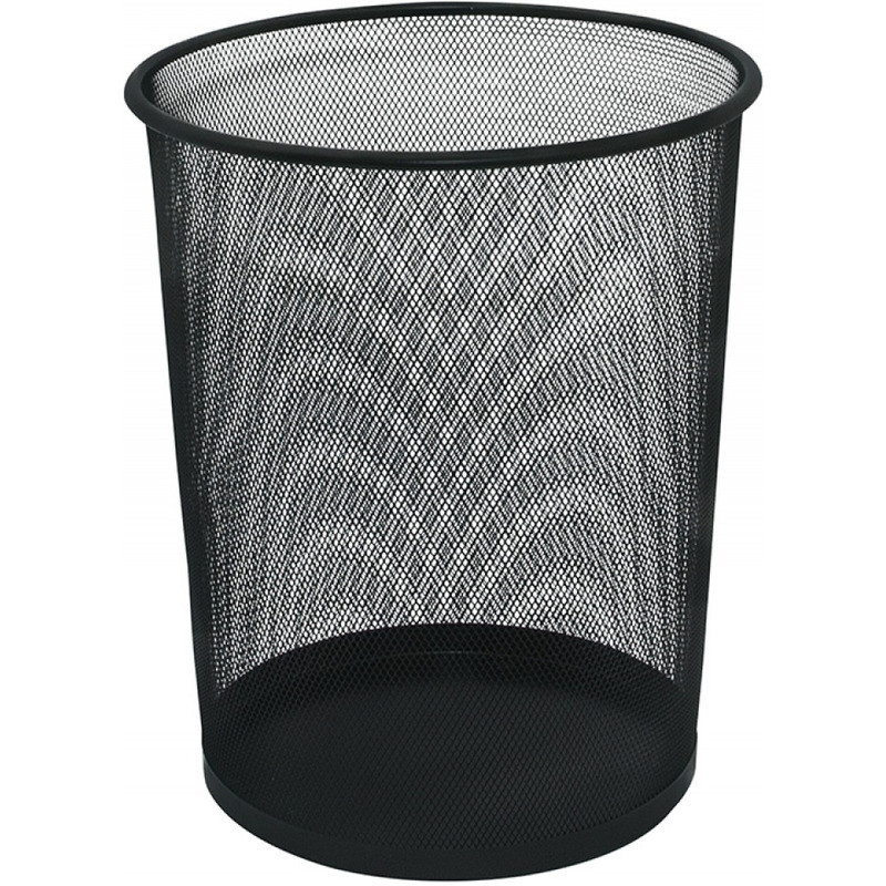 Kosz na śmieci Q-Connect 19L metalowy czarny
