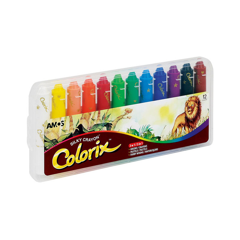 KREDKI ARTYSTYCZNE AMOS COLORIX 12 KOLORÓW