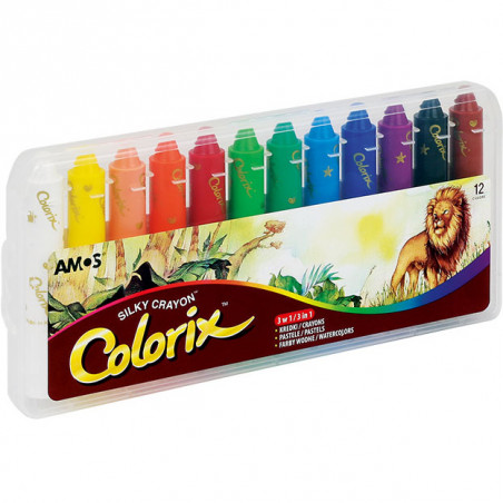 KREDKI ARTYSTYCZNE AMOS COLORIX 12 KOLORÓW
