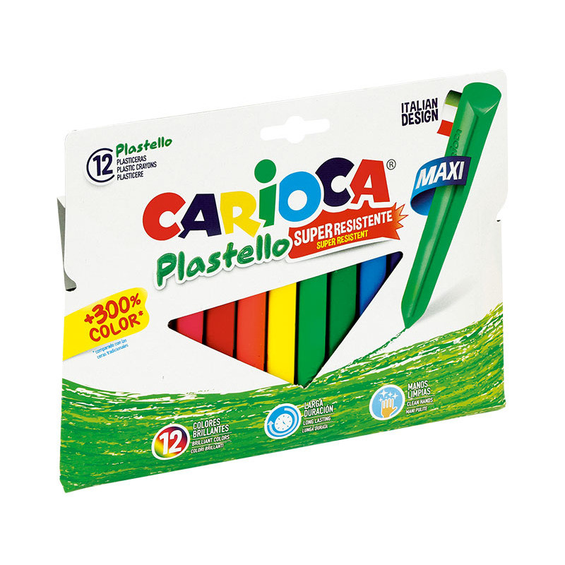 KREDKI CARIOCA PLASTELLO JUMBO 12 KOLORÓW