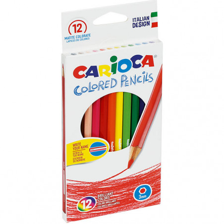 KREDKI OŁÓWKOWE CARIOCA 12 KOLORÓW