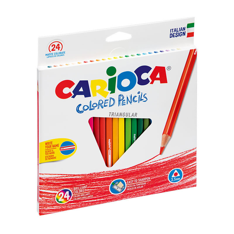 KREDKI OŁÓWKOWE CARIOCA 24 KOLORY