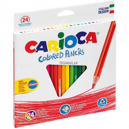KREDKI OŁÓWKOWE CARIOCA 24 KOLORY