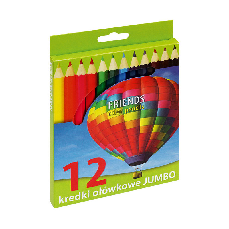 KREDKI OŁÓWKOWE GRAND JUMBO 12 KOLORÓW