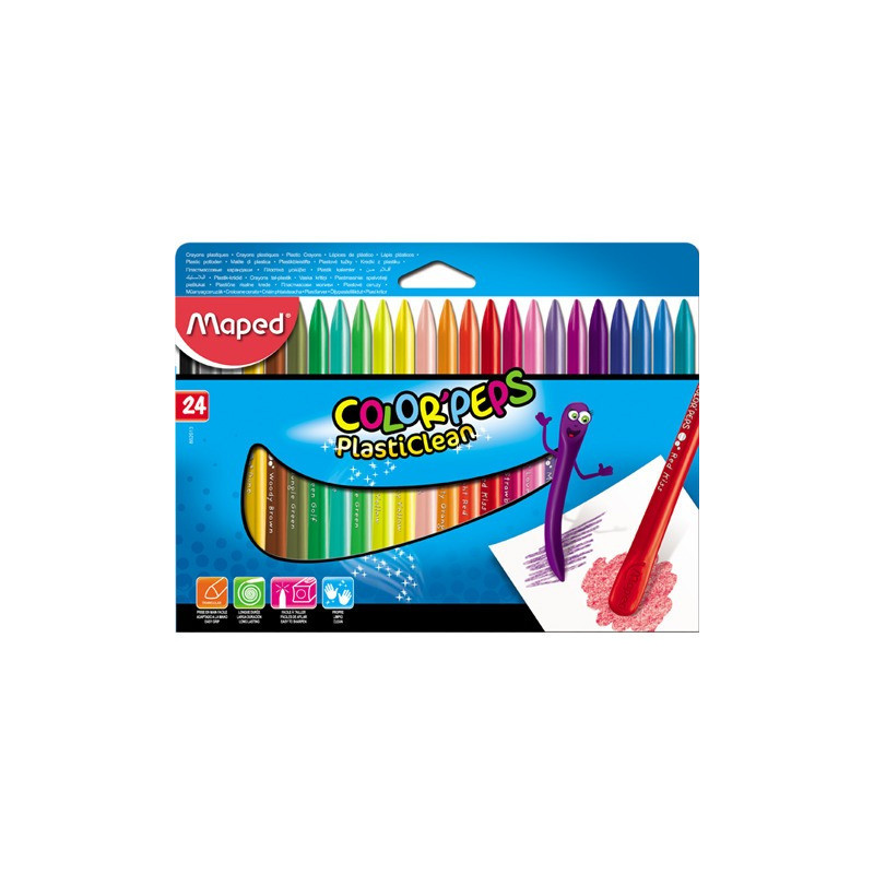 KREDKI PLASTIKOWE MAPED COLORPEPS 24 KOLORÓW