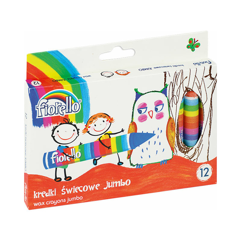 KREDKI ŚWIECOWE FIORELLO JUMBO 12 KOLORÓW