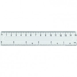 LINIJKA PRZEZROCZYSTA 15cm GR-801