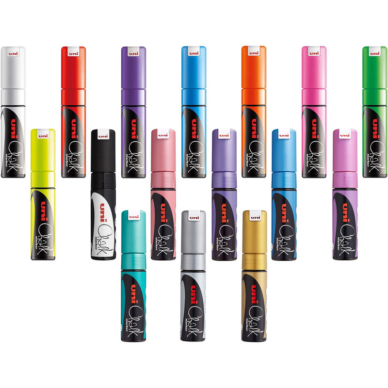 MARKER KREDOWY UNI CHALK PWE-8K BIAŁY