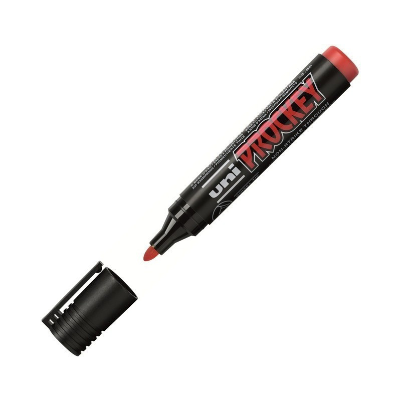 MARKER PERMANENTNY UNI PM-122 CZERWONY