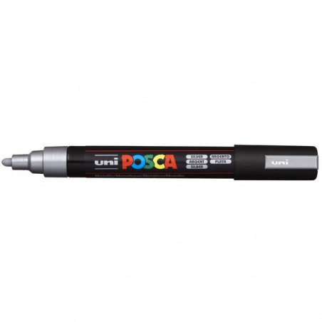 MARKER Z FARBĄ PLAKATOWĄ UNI PC-5M POSCA SREBRNY