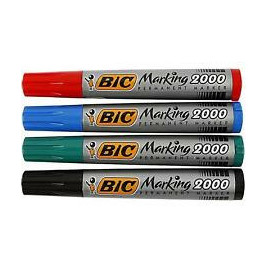 Markery permanentne BiC Marking 2000 4 kolory