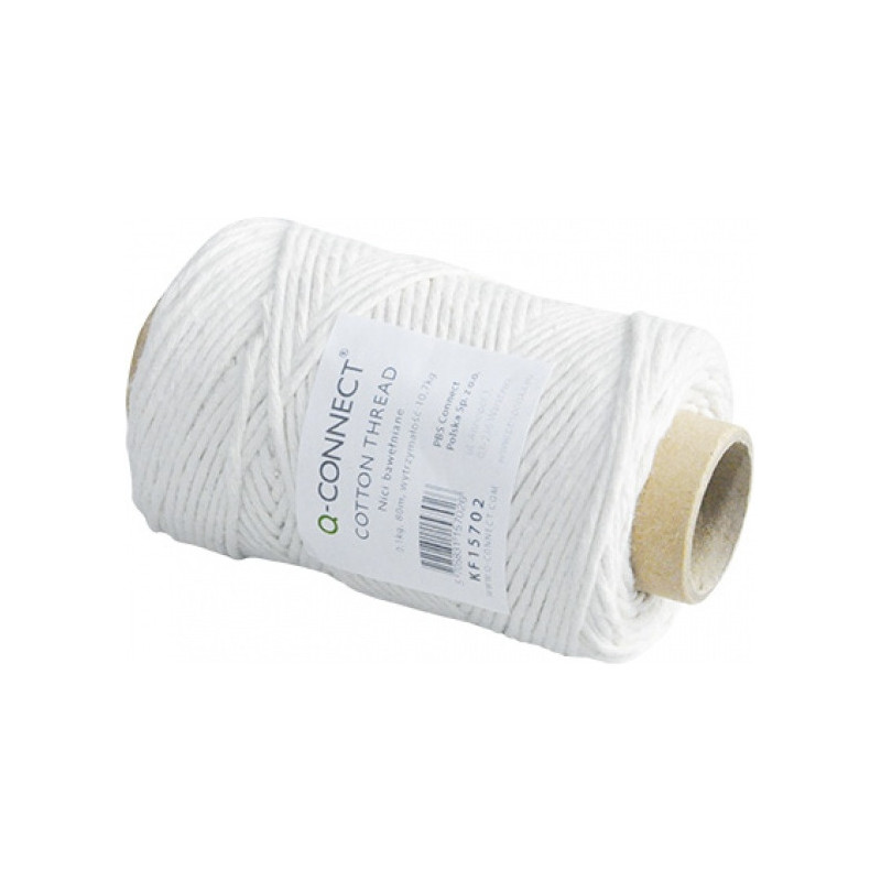 Nici bawełniane Q-Connect 100g (80m) białe