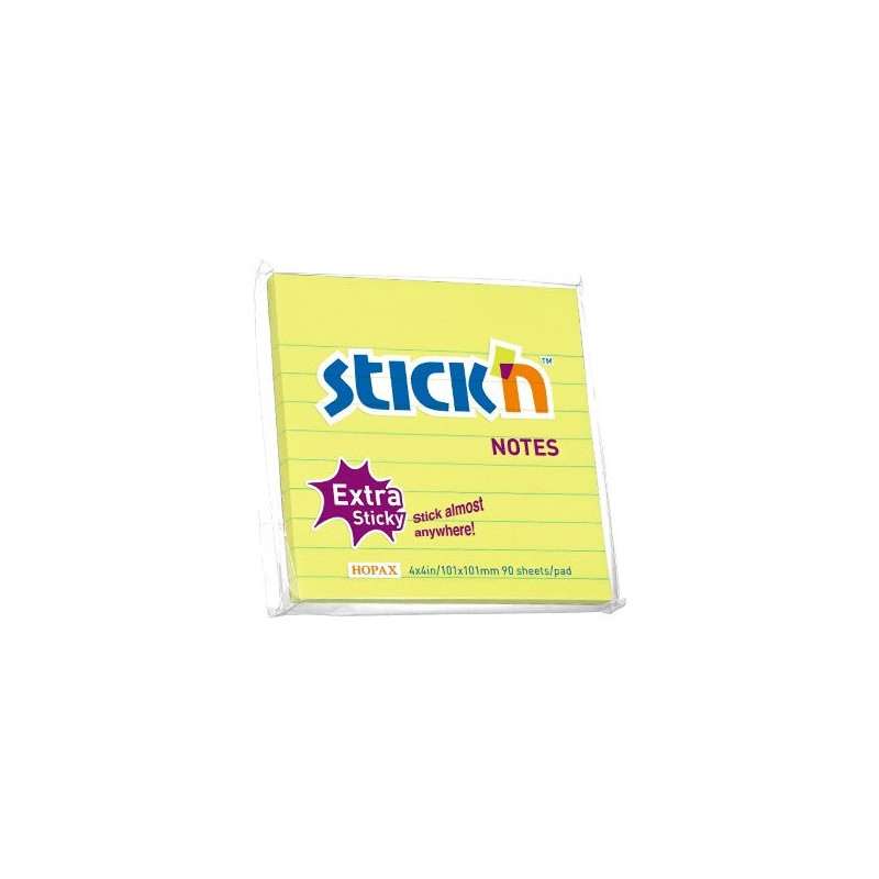 KARTECZKI STICK'N 101*101mm ŻÓŁTE (90)