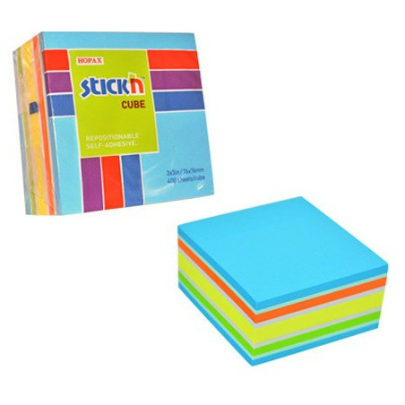 KARTECZKI STICK'N 76*76mm MIX KOLORÓW (400)