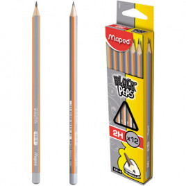 OŁÓWEK DREWNIANY MAPED BLACK'PEPS 2H BEZ GUMKI