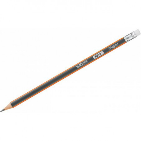 OŁÓWEK DREWNIANY MAPED BLACK'PEPS HB Z GUMKĄ