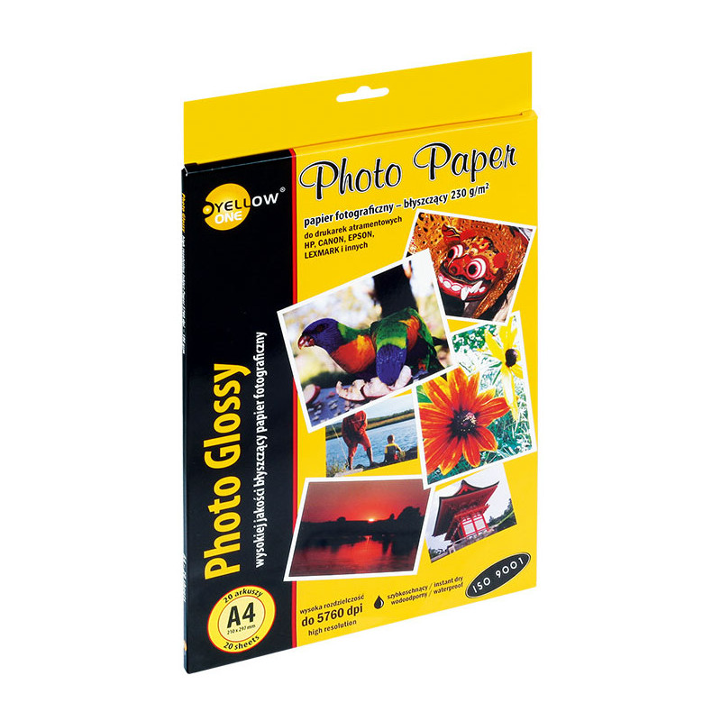 PAPIER FOTO YELLOW ONE A4 230g BŁYSK (20)